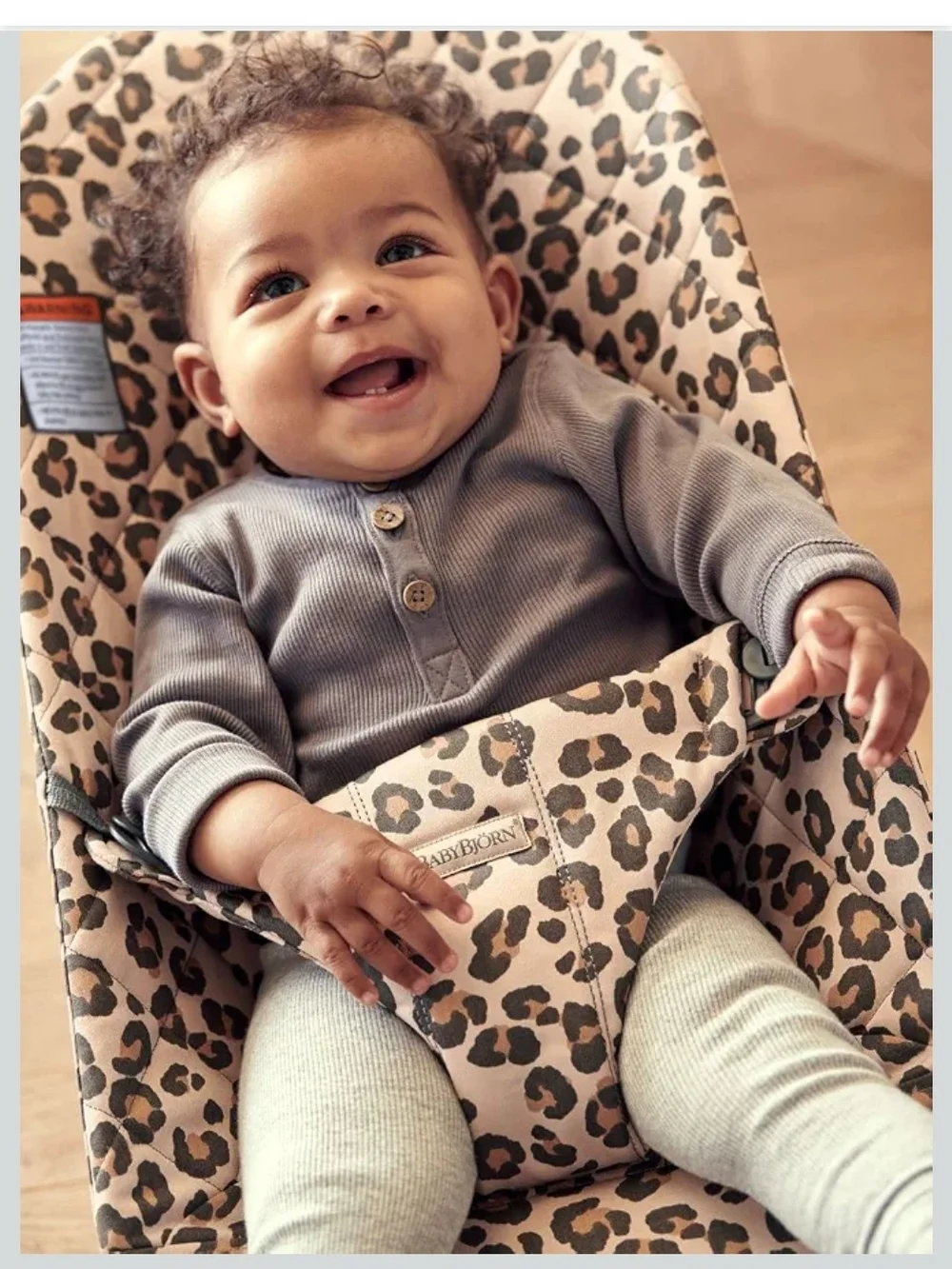 BabyBjörn Leopard Print Bouncer - Brown